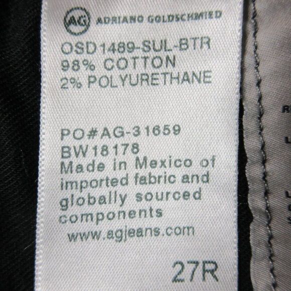 AG ADRIANO GOLDSCHMIED Hailey Ex Boyfriend Roll Up Jean Shorts Size 27 Blk Denim - Picture 9 of 15